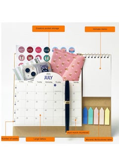 Generic Desk Calendar 2025 Standing Flip Small Desk Calendar-2025 12 Monthly Desktop Calendar  - Image 2