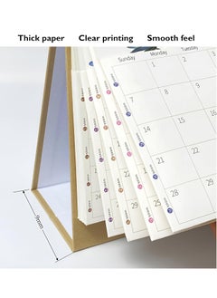 Generic Desk Calendar 2025 Standing Flip Small Desk Calendar-2025 12 Monthly Desktop Calendar  - Image 3