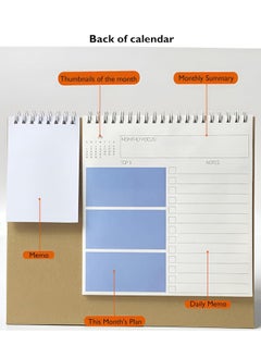Generic Desk Calendar 2025 Standing Flip Small Desk Calendar-2025 12 Monthly Desktop Calendar  - Image 4