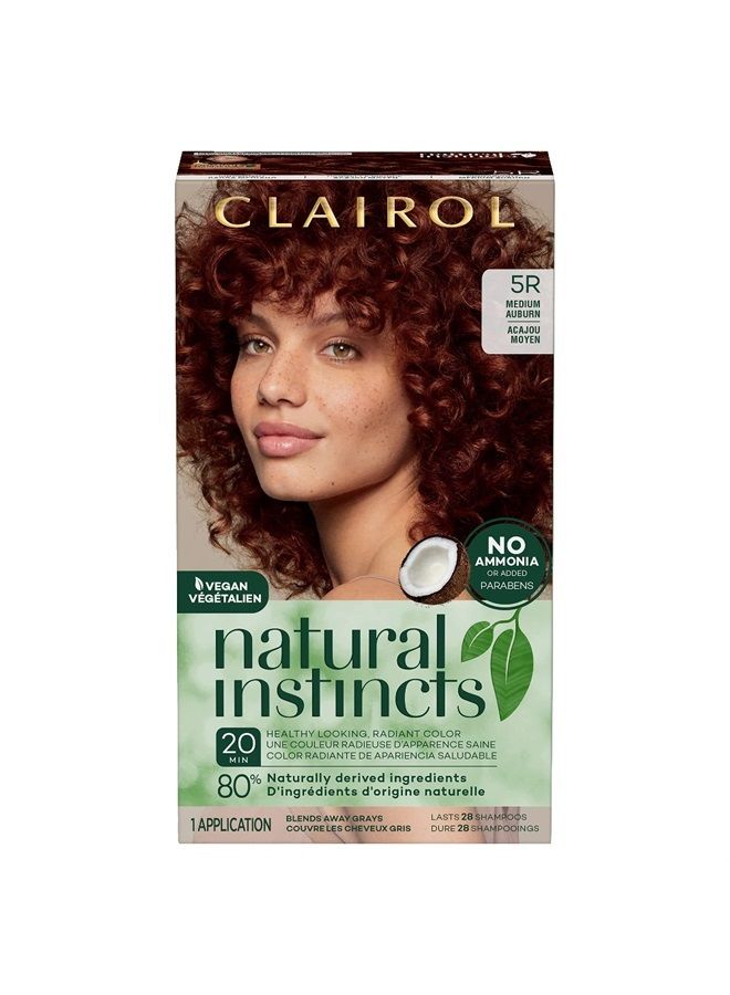 CLAIROL صبغة شعر ديمي دائمة من الطبيعة، لون شعر 5R بني متوسط، عبوة 1 - Image 1