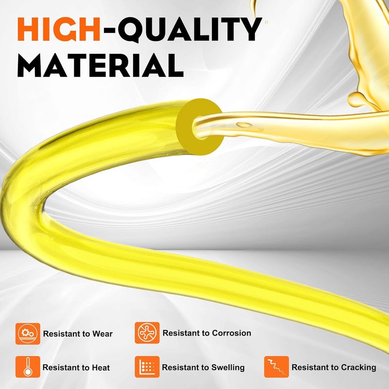 Hipa 10-Feet (3-Meter) Petrol Fuel Line Hose I.D 1/8" x O.D 3/16" Tubing for Small Engines Weedeater Chainsaw Leaf Blower - Image 4
