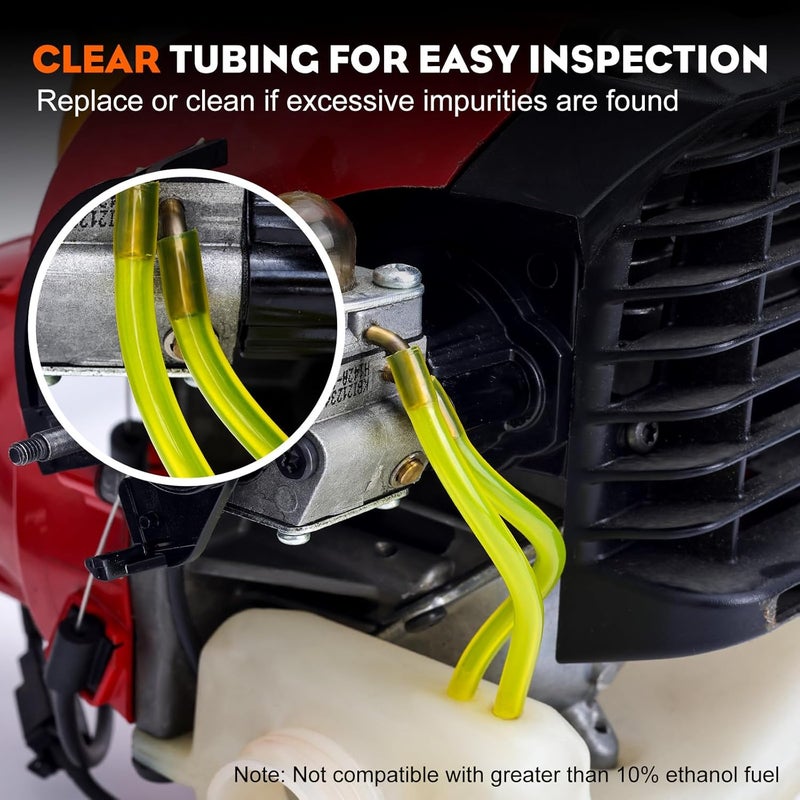 Hipa 10-Feet (3-Meter) Petrol Fuel Line Hose I.D 1/8" x O.D 3/16" Tubing for Small Engines Weedeater Chainsaw Leaf Blower - Image 5
