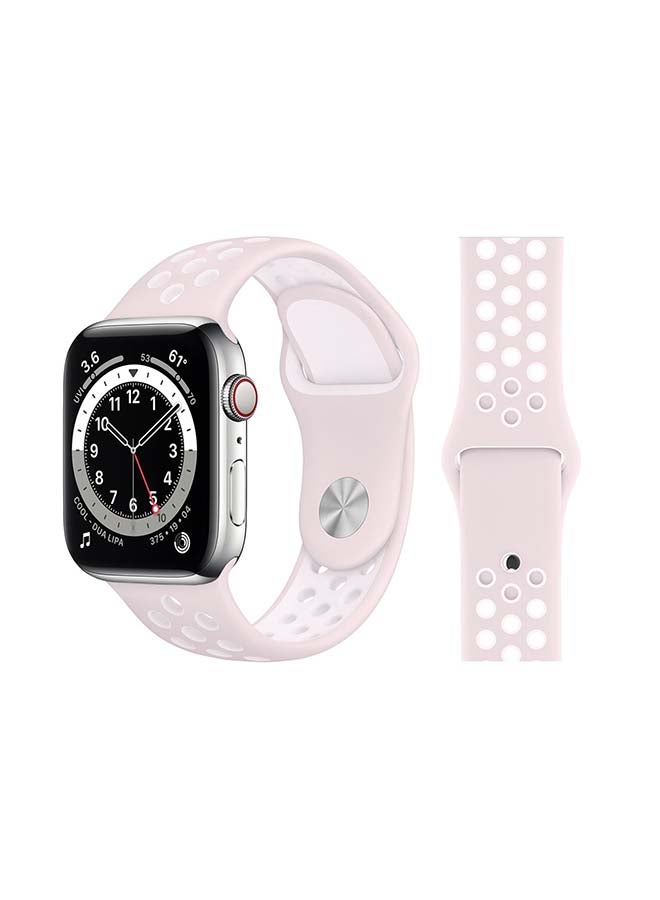 Alyashmac Replacement Band For Apple Watch Series 6/SE/5/4/3/2/1 Light Pearl Pink