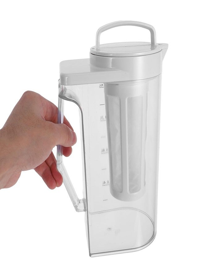 JECOMPRIS 54Oz Cold Brew Pitcher with Measurement Scale Plastic Water Jug for Home Fridge Use Iced Coffee Tea Maker Cold Brew Container - Image 3