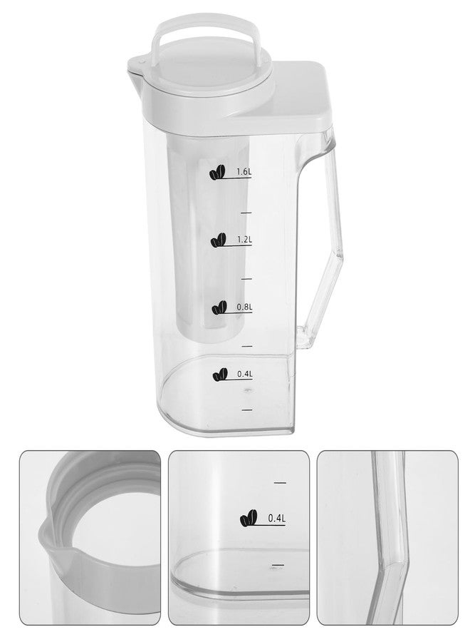 JECOMPRIS 54Oz Cold Brew Pitcher with Measurement Scale Plastic Water Jug for Home Fridge Use Iced Coffee Tea Maker Cold Brew Container - Image 4