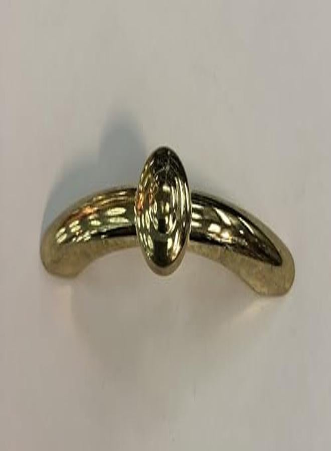 مقبض خزانة مطبخ بمقبض سحاب لون ذهبي بدون قور صناعة ايطالية مقاس 65ملي 6.5سم ارتفاع المقبض 1.5سم - Image 2