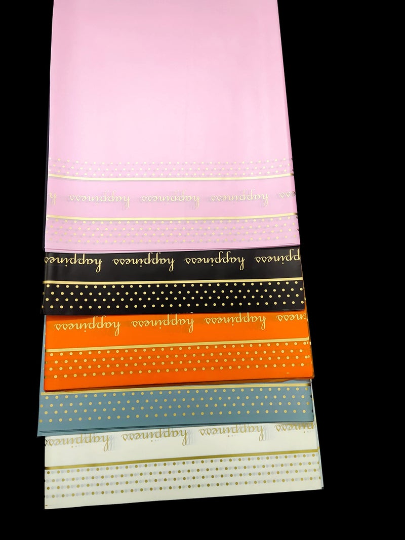 3A Featuretail Assorted Colour Waterproof Flower or Gift Wrapping Premium Paper Sheet | Korean Style Bouquet Wrap Sheets, 23 Inch x 23 Inch, Pack of (10, Multi-Coloured) - Image 4