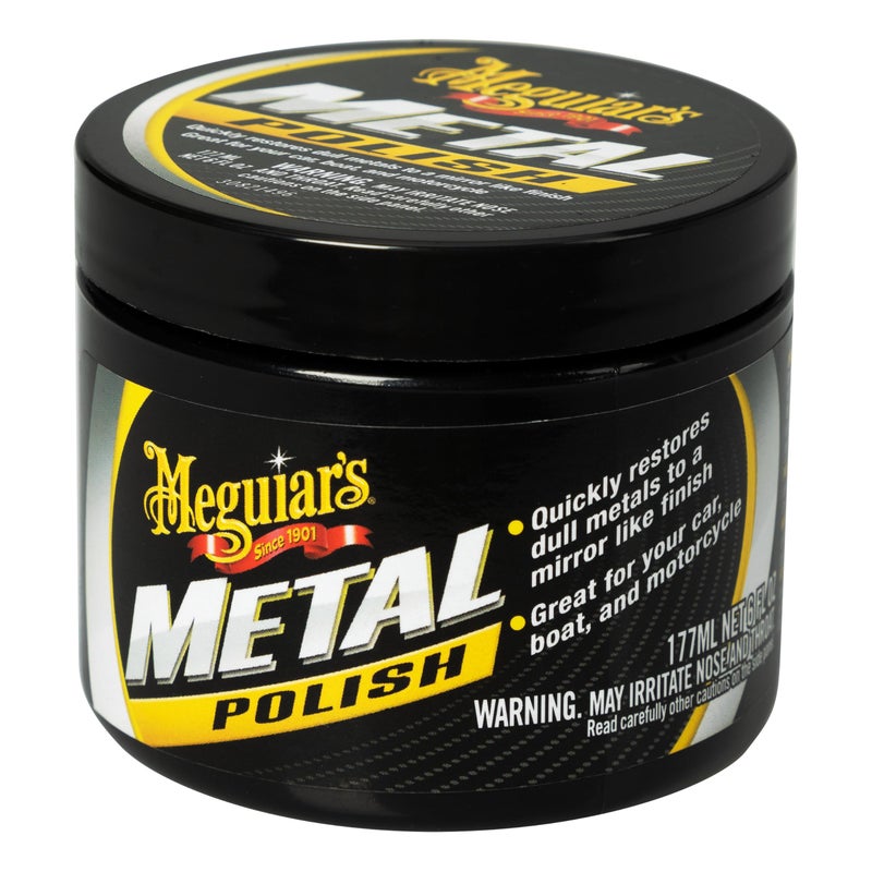 ميجواير Meguiar's G211606EU Metal Polish 170g Suitable for aluminium (polished, cast and billet), chrome, stainless steel, brass, copper, silver and other bright-work components - Image 1