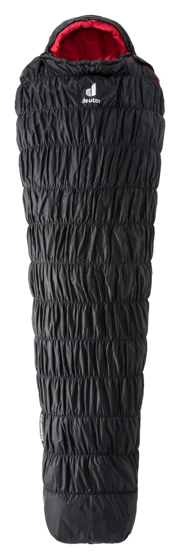 DEUTER Unisex – Adult's Exosphere 0° Synthetic Fibre Sleeping Bag, Black-fire, Regular - Image 1