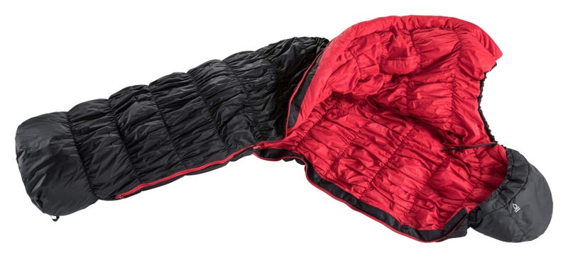 DEUTER Unisex – Adult's Exosphere 0° Synthetic Fibre Sleeping Bag, Black-fire, Regular - Image 2