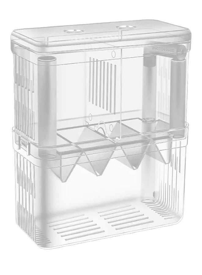 Scroll Store Aquarium Double Deck breeding Box for Fish | Isolation Box for Fish and Shrimp (Large) - Image 1