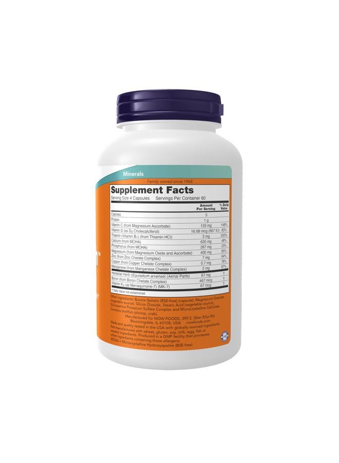 now Supplements, Bone Strength™ with Microcrystalline Hydroxyapatite (MCHA), Magnesium and Vitamins C,D and K, 240 Capsules  - Image 2