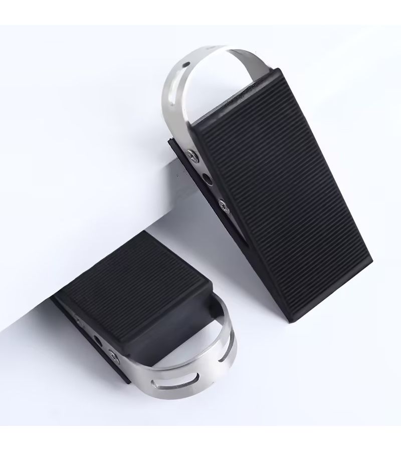 Heavy Duty Rubber Door Stopper with Metal Ring Black Strong Friction for Home Office Use - Image 4