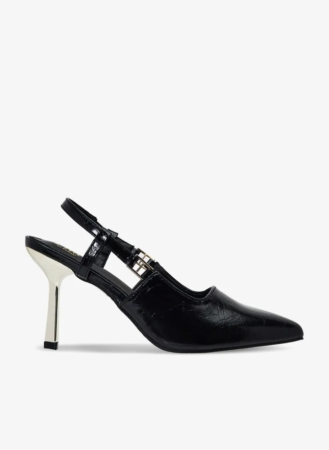 ايلا حذاء بكعب عالي بحزام خلفي