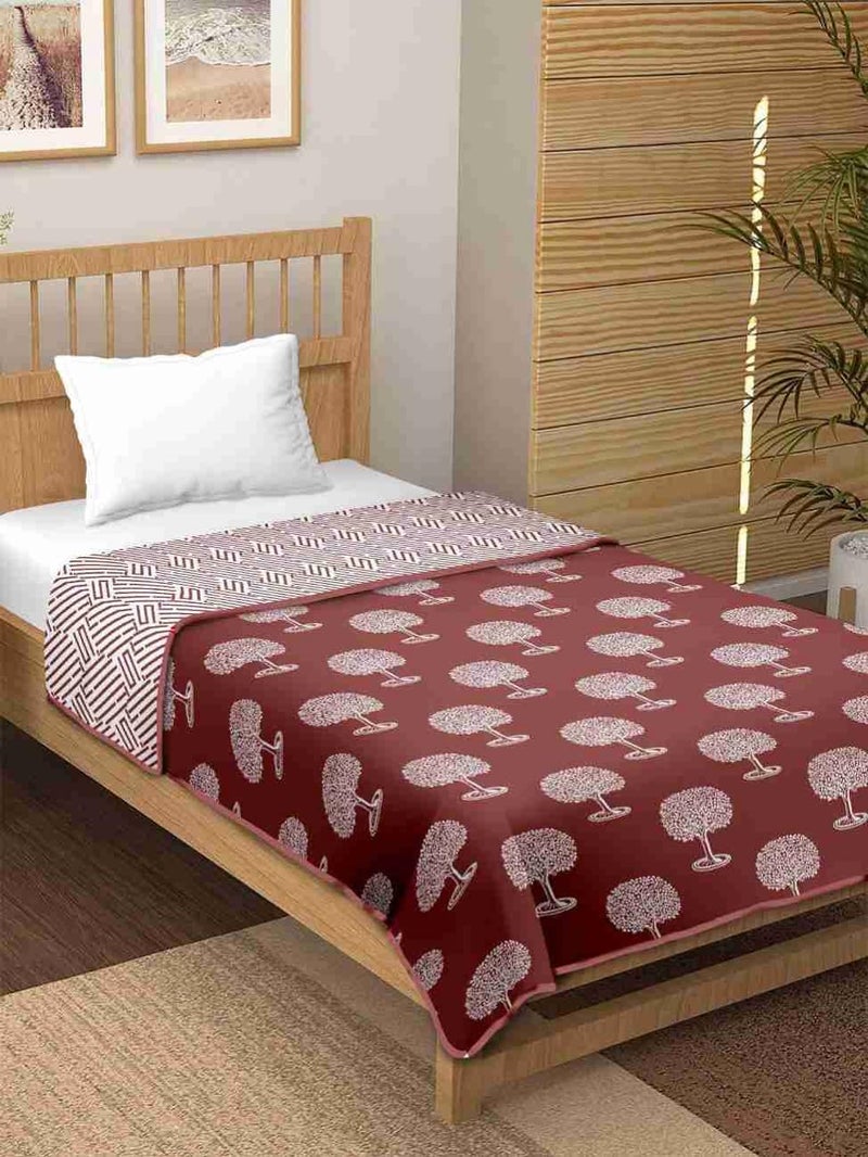 Jinaya's Reversible 3 Layer Pure Cotton Mulmul Feel Floral Single Bed Dohar/A/c Blanket/Quilt (60x90 Inches) - Image 1