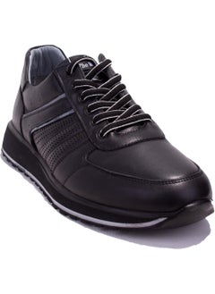 Dagoster DMA08-1071 Black Orthopedic Casual Men's Leather Shoes  - Image 1