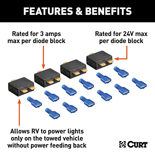 CURT 58999 RV Harness Diode KitBlack - Image 3