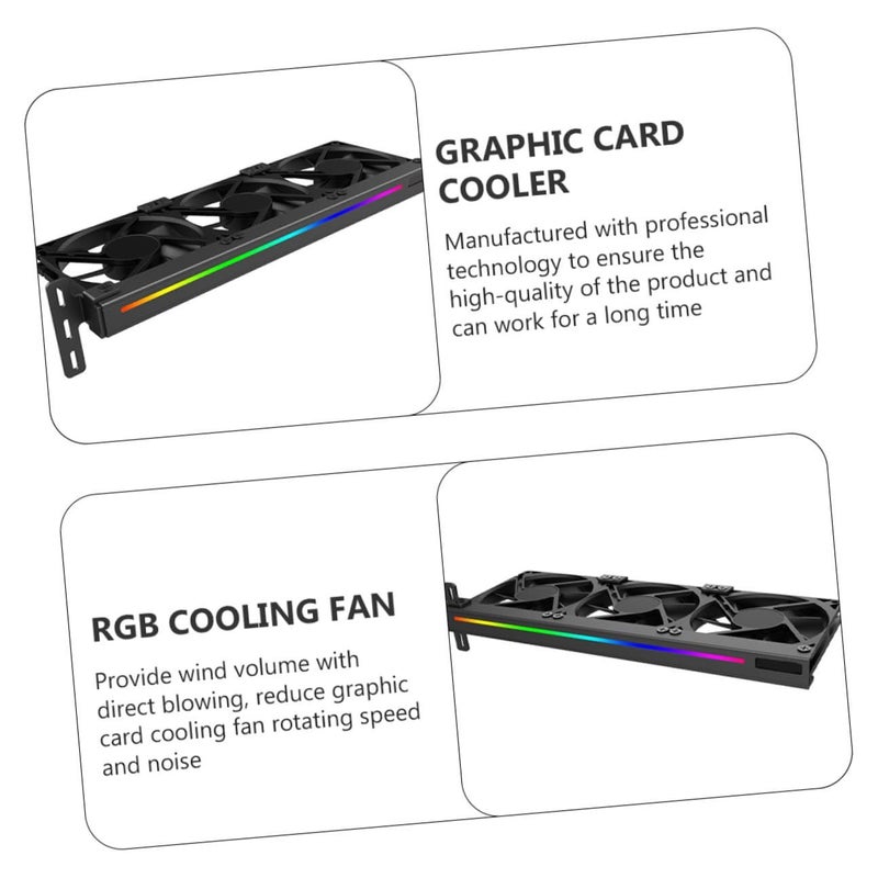 5v ARGB GPU Cooling Fan 3 Pin Small Quiet Radiator Cooler For Desktop Graphics Card - Image 4