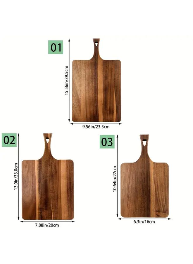 Medium Acacia Wood Cutting Board Double Sided Kitchen Serving Tray For Food - Image 4