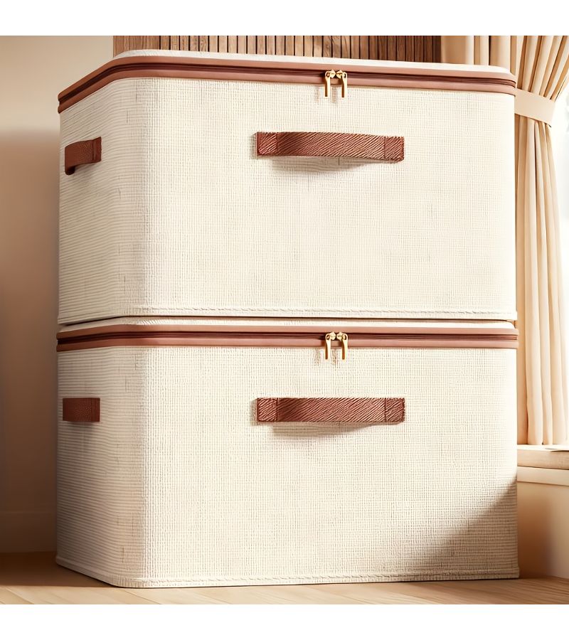 4pcs XL Wardrobe Set 1 Storage Box 3 Dust Covers With Handles - Image 3