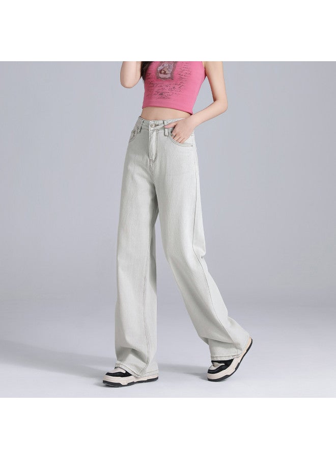 EPTISON retro Women's Jeans 2025 Summer Thin Loose Slimming Floor-length Wide-leg Pants - Image 3