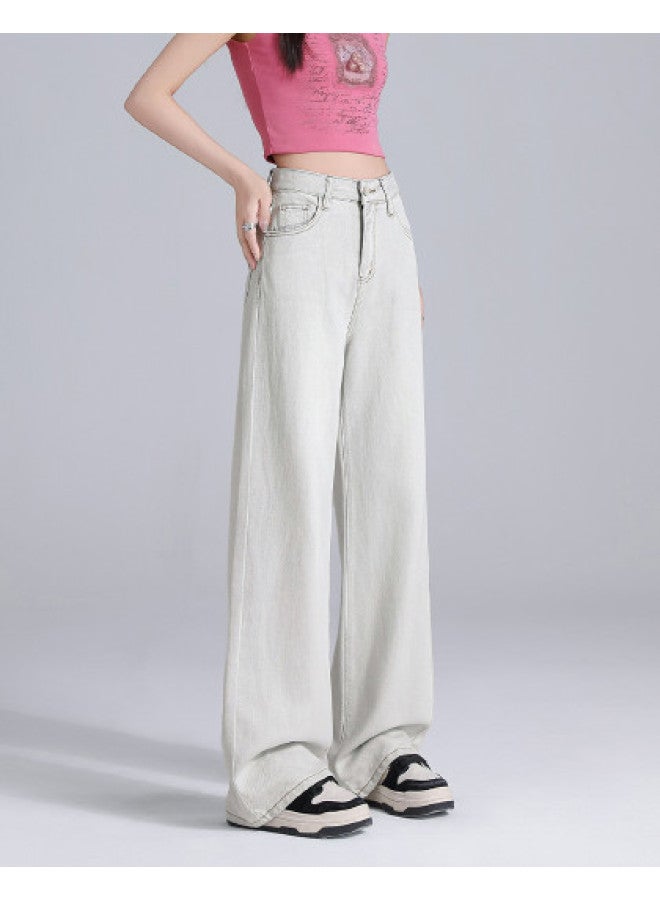 EPTISON retro Women's Jeans 2025 Summer Thin Loose Slimming Floor-length Wide-leg Pants - Image 1