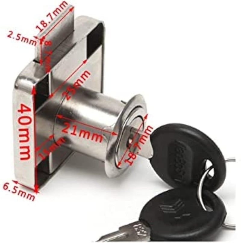 AQ AQSON طقم أقفال خزائن AQSON من 4 قطع مع 8 مفاتيح للأثاث والأدراج - Image 4