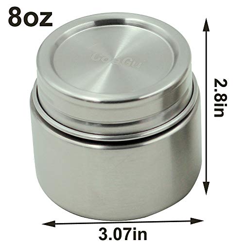 CoaGu 8oz Coffee Canisters: Premium 18/8 Stainless Steel Containers Perfect for Children's Lunches, Tea, Sugar, Coffee Storage, and Candy - Image 2