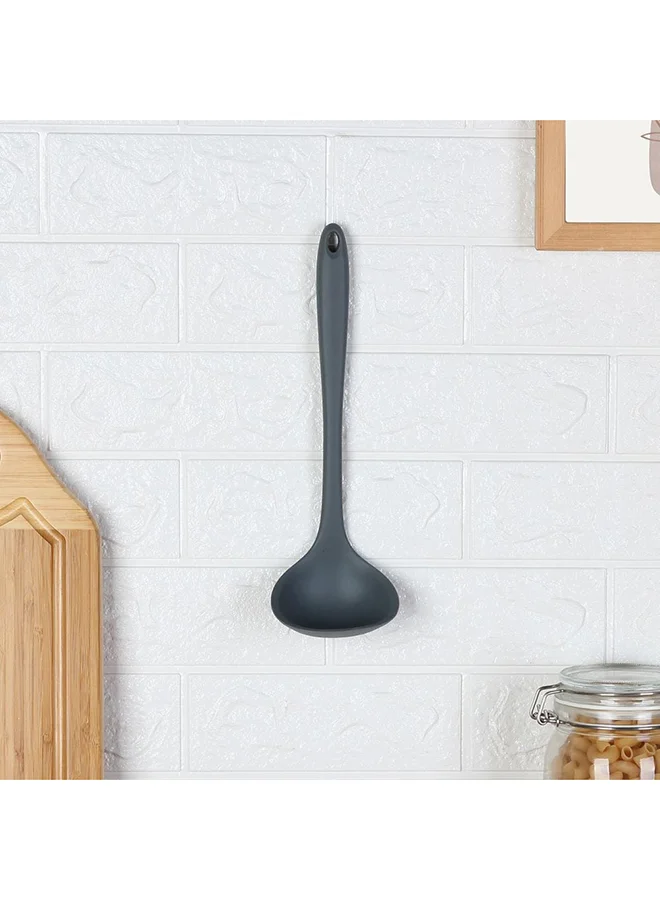 Danube Home Chef's Delight Silicone Soup Ladle – Heat Resistant Non-Stick Cooking Serving Ladle, Durable Ergonomic Kitchen Utensil for Scooping, Pouring & Serving Soups and Stews L30XW9Cm