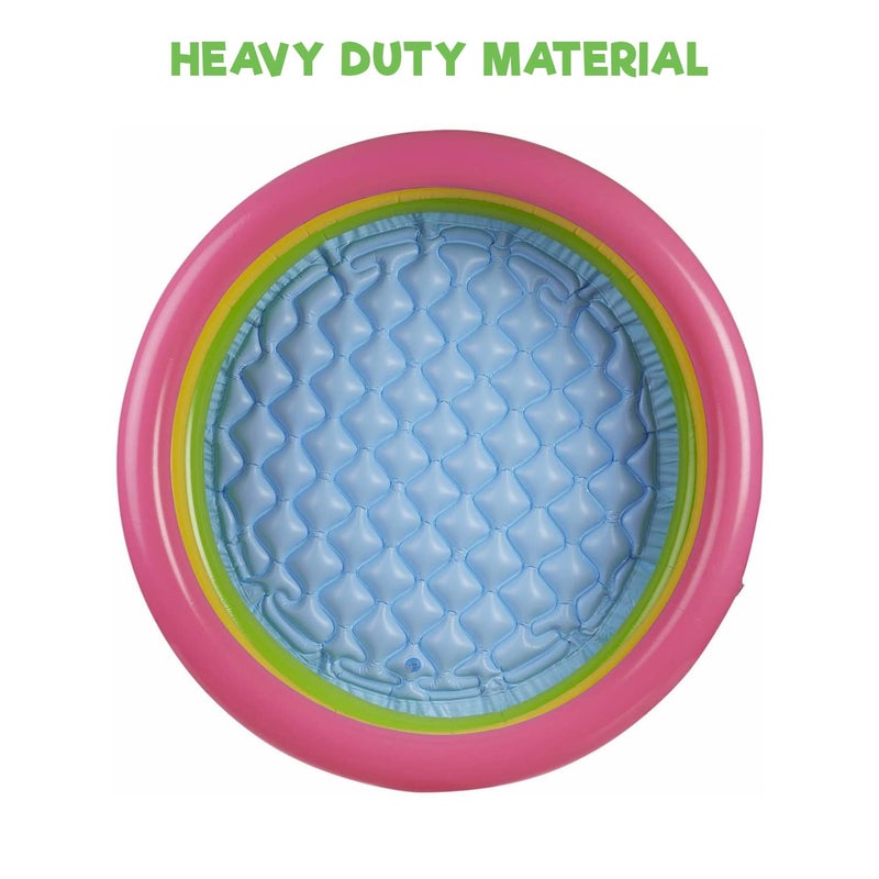 OUTO حمام سباحة دائري قابل للنفخ للأطفال مصنوع من مواد ناعمة للأطفال والرضع (متعدد الألوان، 2 قدم، المضخة غير مشمولة) - Image 4