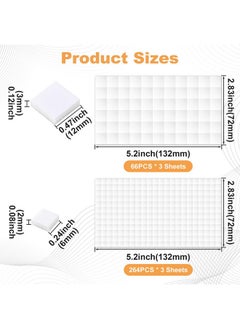 ANCIRS 6 Sheets Foam Squares, 990Pcs Double-Sided Self Adhesive Dots, Precut Squares Strips, Foam Tape Sticky Dots For Diy Arts Crafts Office Supplies, 2 Size (12Mm/0.47", 6Mm/0.24")  - Image 2