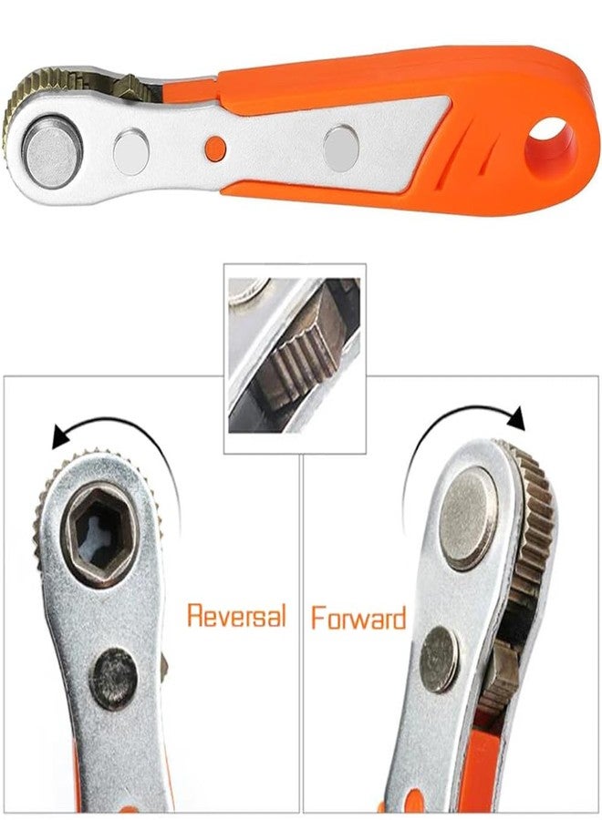 آيتش مفتاح ربط صغير 11 في 1 من Eyech، مفك براغي مغناطيسي بزاوية قائمة، عزم دوران 1/4 بوصة، إزاحة 90 درجة، مفتاح ربط قابل للعكس، مفتاح ربط للمناطق الضيقة، 36 سنًا - Image 4