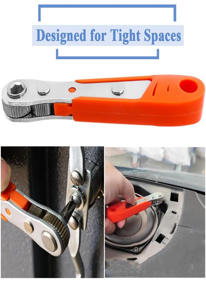 آيتش مفتاح ربط صغير 11 في 1 من Eyech، مفك براغي مغناطيسي بزاوية قائمة، عزم دوران 1/4 بوصة، إزاحة 90 درجة، مفتاح ربط قابل للعكس، مفتاح ربط للمناطق الضيقة، 36 سنًا - Image 5