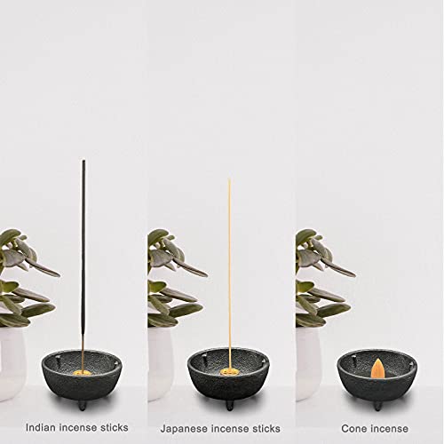 MENDUNER Cast Iron Incense Burner with Holder and Fireproof Cotton - Ideal for Sticks, Resin, Cone Incense and Rituals - Image 4