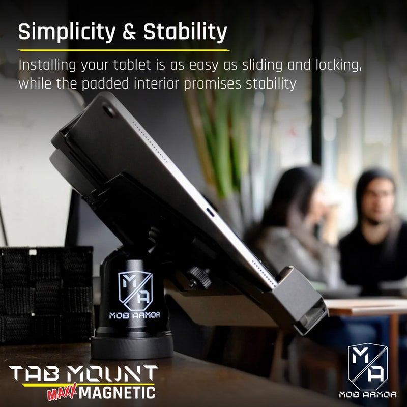 Mob Armor Tab Mount Maxx Magnetic Tablet Mount - Universal Tablet Holder with Magnetic Base for 7"-13" Tablets - Includes Adhesive Mounting Disc - Ideal for Trucks, Cars and More - Console Accessories - Image 4