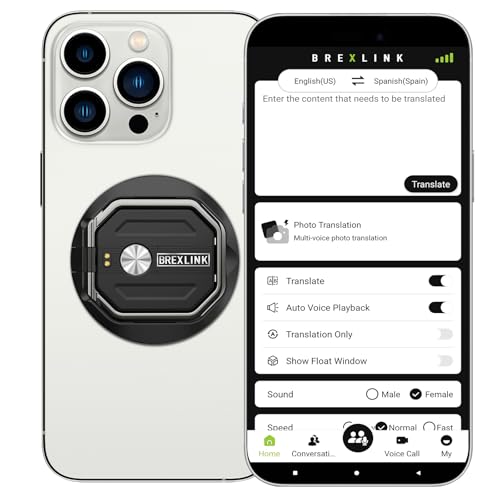 BrexLink 3in1 AI Translator Recorder Language Translator Device NO FEE for Translate Transcribe with APP 140 Language Translator OnlineOfflineVideoPhoto Translation for Meeting Lecture Travel - Image 1