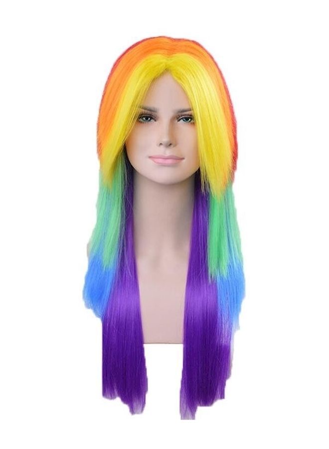 NIBEMINENT Synthetic Hair Wig Multi Color