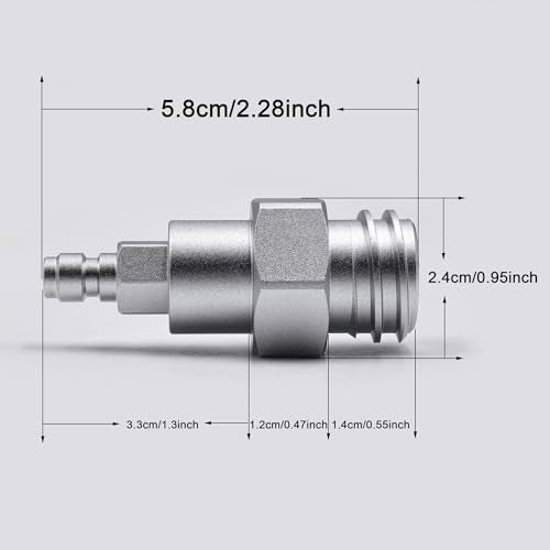 Aopkeo Soda Machine Sparkling Water Maker Carbon Dioxide Fill Station Adapter TR21-4 for External CO2 Tank with 98 Inches Hose Kit and 8mm Male Quick Disconnect Connector - Image 5