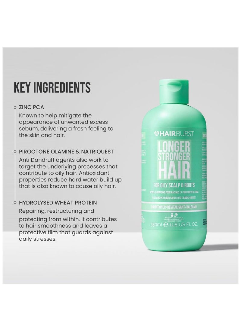 HAIR BURST Hair Conditioner for Oily Roots and Scalp - Removes Excess Sebum and Greasy Oil Build-Up - Vegan - 350ml  - Image 3