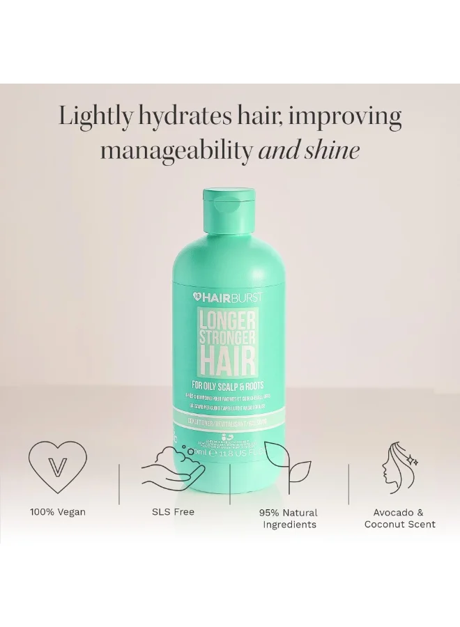 HAIR BURST Hair Conditioner for Oily Roots and Scalp - Removes Excess Sebum and Greasy Oil Build-Up - Vegan - 350ml