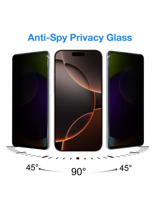 MOCOM Apple 16 Pro Max 5D Anti-Spy Privacy Tempered Glass Screen Protector for iPhone 16 Pro Max – 9H Hardness, Case-Friendly, Edge-to-Edge Protection, No Bubbles, Sensitive Touch, Scratch Resistant, Waterproof & Oil-Proof  - Image 5