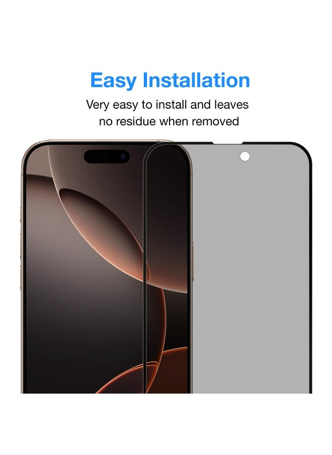MOCOM Apple 16 Pro Max 5D Anti-Spy Privacy Tempered Glass Screen Protector for iPhone 16 Pro Max – 9H Hardness, Case-Friendly, Edge-to-Edge Protection, No Bubbles, Sensitive Touch, Scratch Resistant, Waterproof & Oil-Proof  - Image 3