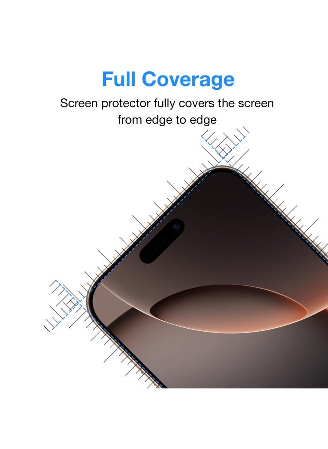 MOCOM Apple 16 Pro Max 5D Anti-Spy Privacy Tempered Glass Screen Protector for iPhone 16 Pro Max – 9H Hardness, Case-Friendly, Edge-to-Edge Protection, No Bubbles, Sensitive Touch, Scratch Resistant, Waterproof & Oil-Proof  - Image 2