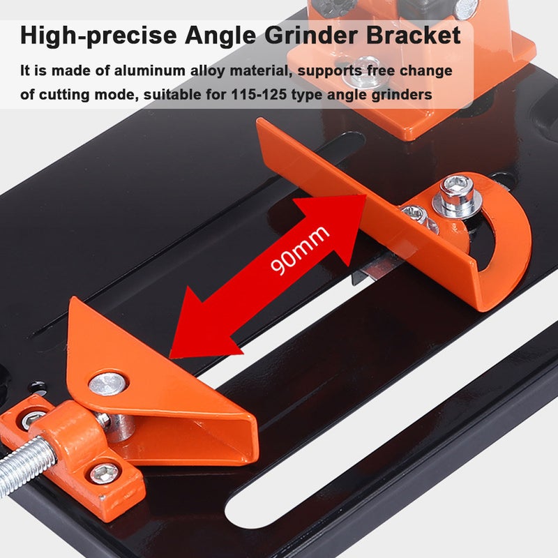 Aluminum alloy Angle Grinder Modified Cutting Machine Bracket Angle Grinding Device Stand Base Wood Metal Cutting Tool Bracket Holder for 115 125mm Type Angle Grinders Professional Woodworking DIY - Image 3