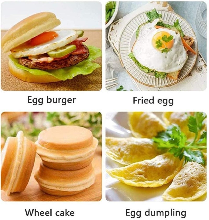 YESVIYA Egg Frying Pan Nonstick Pancake Pans 4Cup Cookware 4 Hole NonStick Egg Ham Pot Omelette 4 Partition Egg Pan with Handle for Multi Snack Maker 1 PieceMulticolor - Image 4
