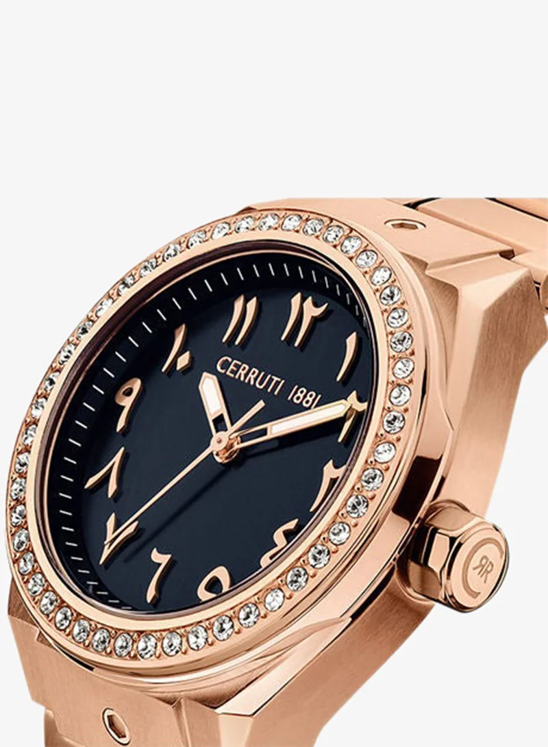 CERRUTI 1881  Ruscello 33mm Women's Analog Watch with Rose gold Stainless Steel Bracelet for Women | Best Price UAE