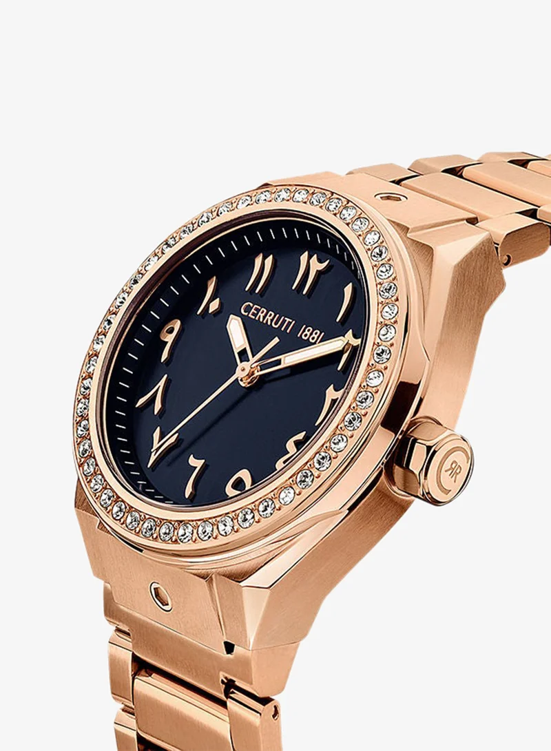 CERRUTI 1881  Ruscello 33mm Women's Analog Watch with Rose gold Stainless Steel Bracelet for Women | Best Price UAE