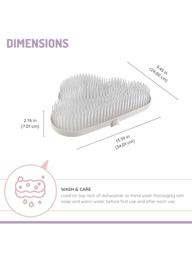 melii Countertop Baby Bottle Drying Rack And Drainboard, White - Image 2