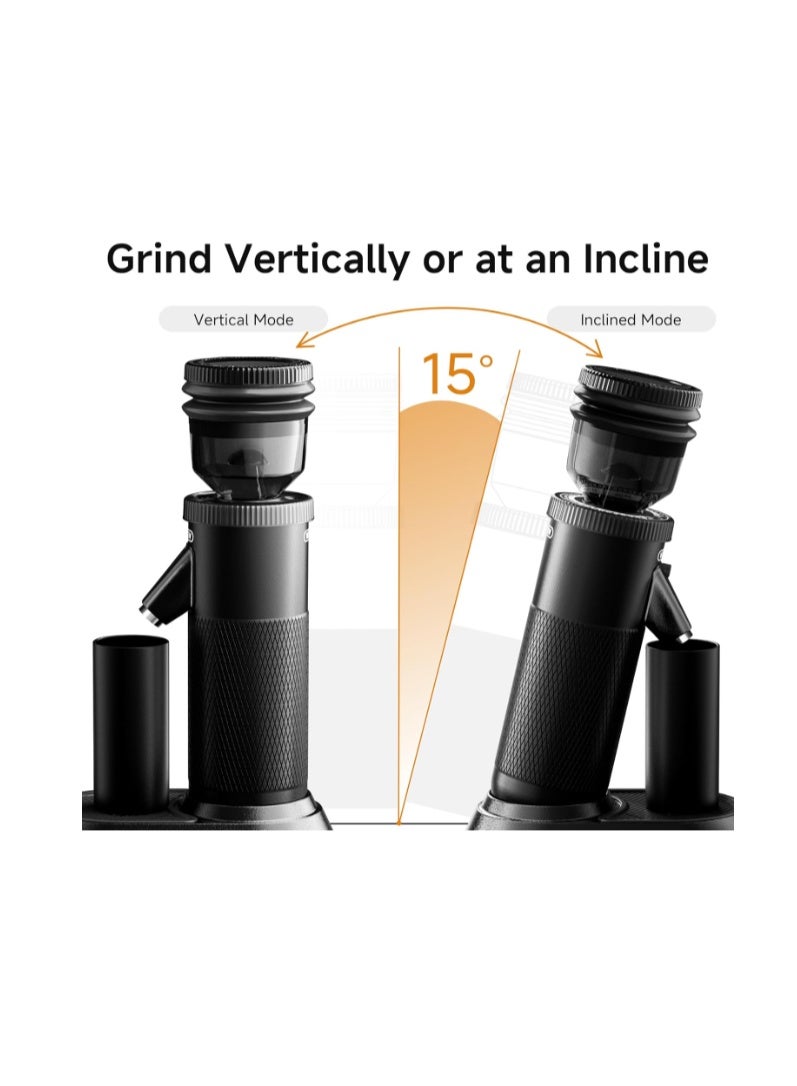 HiBREW G5 Coffee Grinder, Cone Grinder, Espresso Grinder, Single Container, Aluminium Housing, 36 Adjustable Grinding Settings, 50 g Bean Capacity, Suitable for Espresso Pour Over Mocha Turkish Drip - Image 5