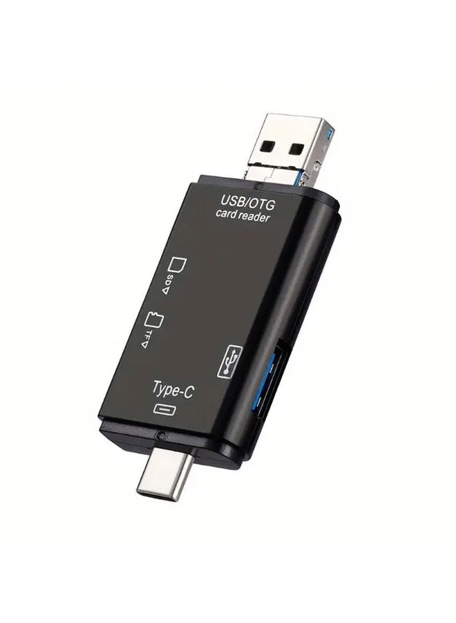 F 05 ملون 6 في 1 محول محرك فلاش USB للهاتف قارئ بطاقة SD TF للكمبيوتر - Image 4
